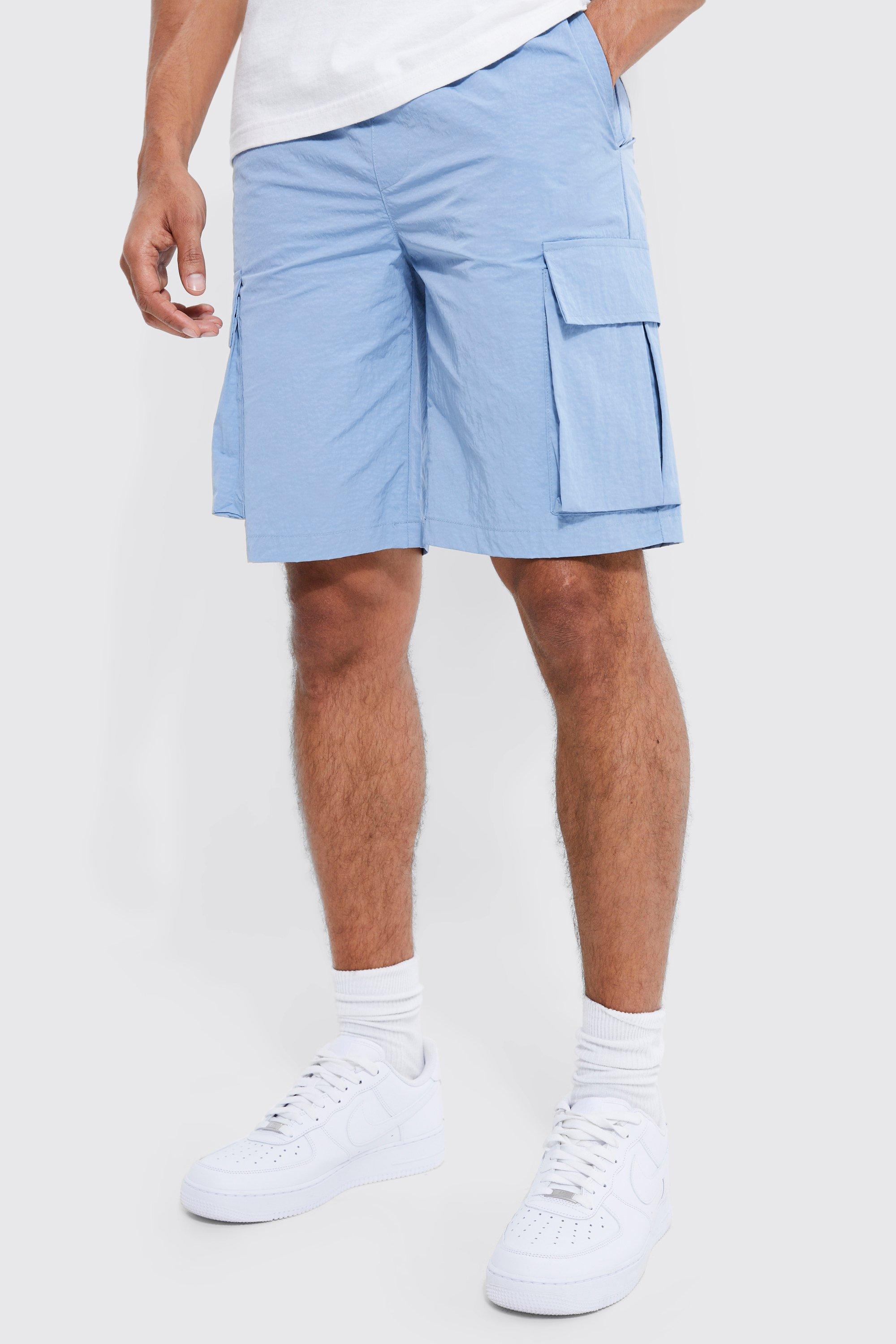 Light blue sale cargo shorts